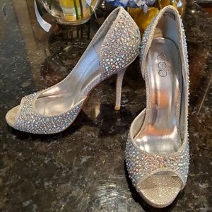 Rhinestone pumps